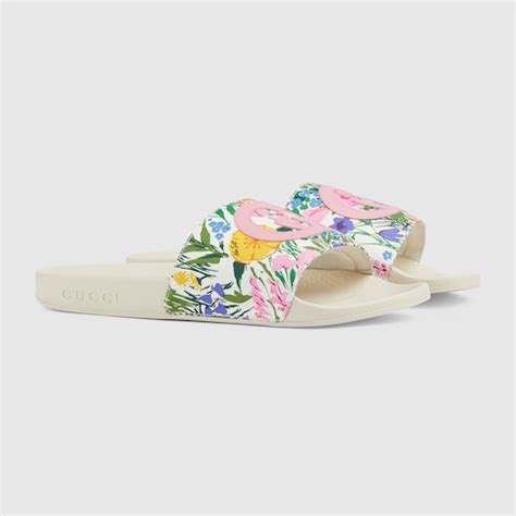 ken scott print slide sandals